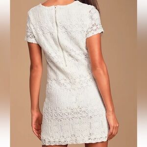 Lulu's White Backless Lace Dress